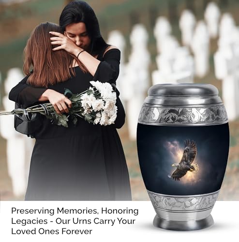 Image of Eagle Urn Mini Cremation Urns for Human Adult Female Mom 1 Large & 4 Small | Keepsake Burial Urns, Memorial Urn, Unique Urns for Ash