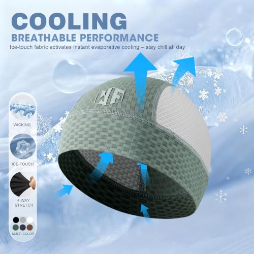 Image of WTACTFUL 3-Pack Breathable Mesh Skull Cap Helmet Liner for Men Women Summer