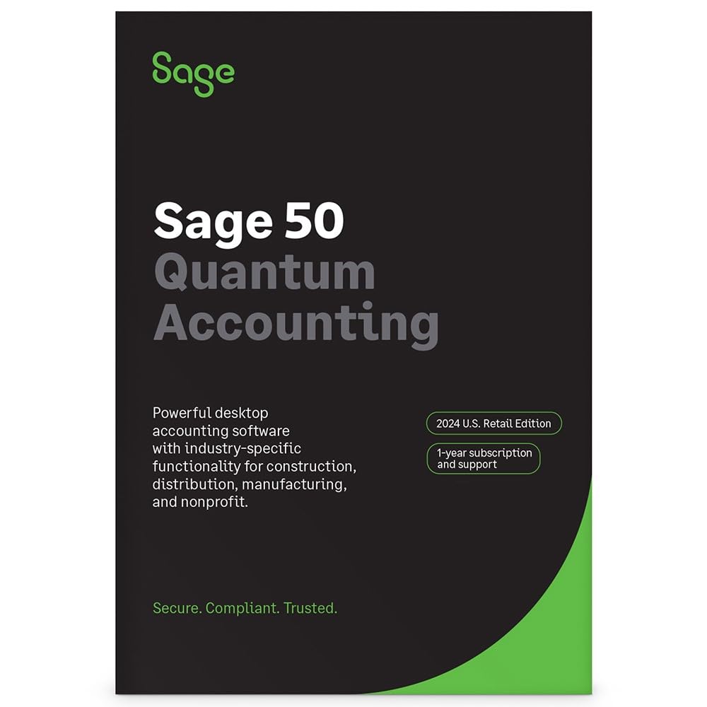 SAGE 50 QUANTUM ACCOUNTING 2024 U.S. 1-USER 1-YEAR SUBSCRIPTION