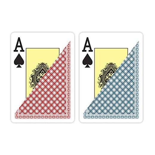 CHIPS and GAMES 2 Decks of Waterproof 100% Plastic Playing Cards, Poker (Wide) Size, Large (Jumbo) Index