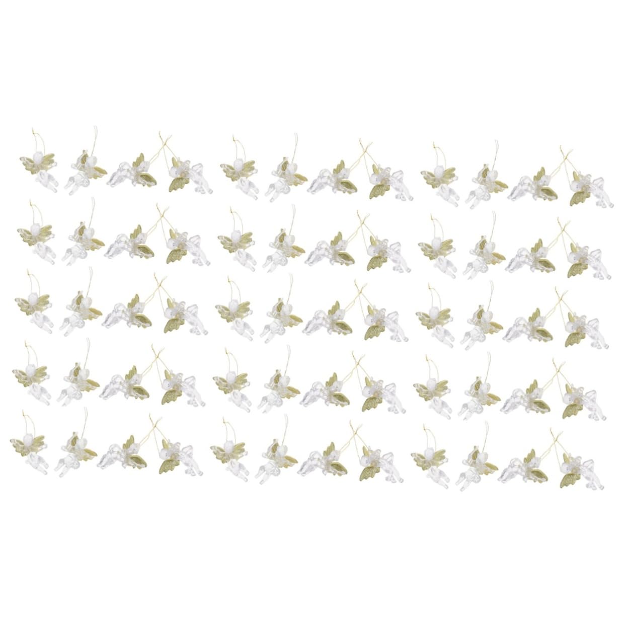 IMIKEYA 60 Pièces Pendentif Ange Transparent Poupée Suspendue De Noël Ornement De Poupée d'ange Décoration De Noël à La Maison ée Suspendue Arbre De Décorations De Plastique