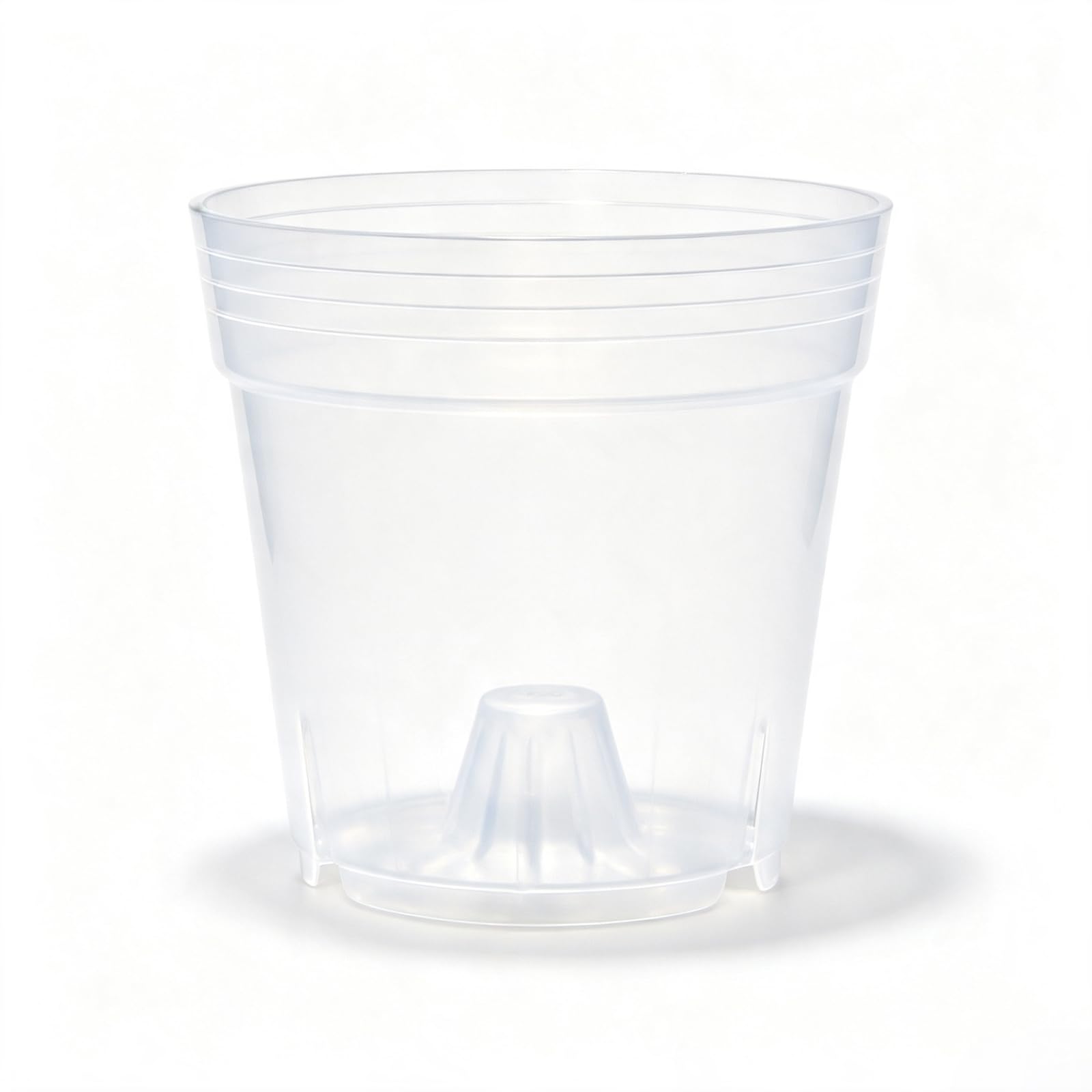 Lot de 30 pots de fleurs en plastique transparent pour orchidées, 11 cm