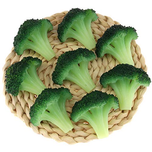 Gresorth 6pcs Fake Broccoli Slice Decoration Artificial Vegetable for Home Kitchen Shop Learning Food Model - Green Gresorth 6pcs Fake Broccoli Slice Decoration Artificial Vegetable for Home Kitchen Shop Learning Food Model - Green