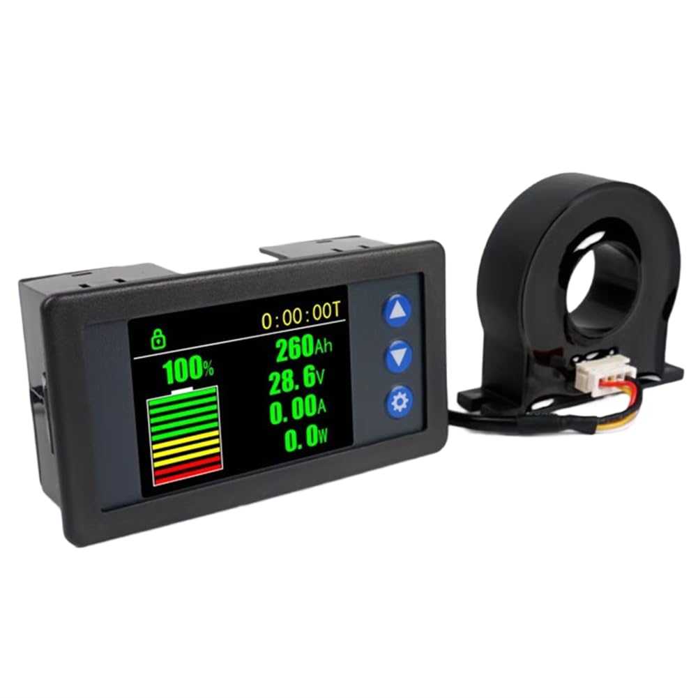 Coulomb Meter DC 10-100V Battery Capacity Monitor Voltage Current Power Display Hall Sensor Tester Voltmeter 400A