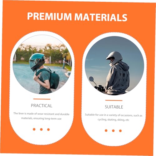 SEWACC ライディング用ヘルメットインナーライナー 軽量 素材 通気性良好で快適 爪オレンジカラー バイク 自転車 スケート多用途 滑り止め