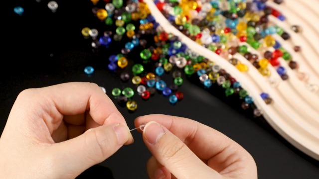 400 perline distanziali sfaccettate in acrilico, 8 mm, colore AB
