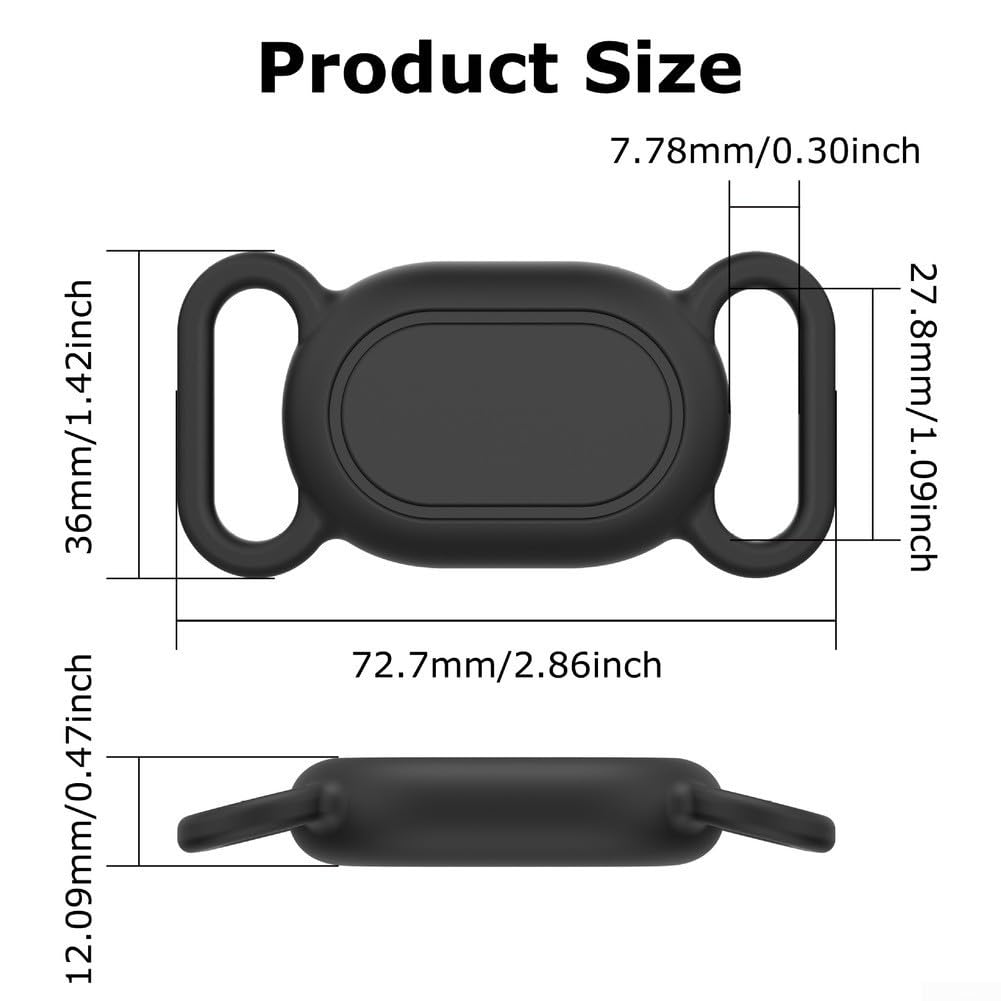 Pour Xiaomi Smart Tag, positionnement animal de compagnie, coque en silicone étanche pour chat, anti-perte, résistante aux rayures, accessoire de protection pour Xiaomi (noir)