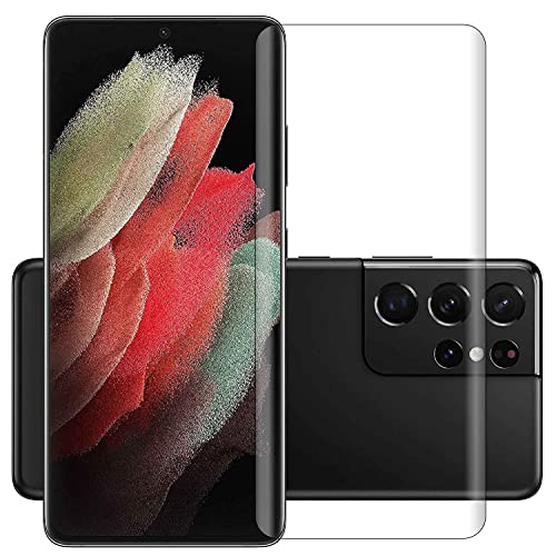 Image of OCTRIX Tempered Glass Design for samsung S21 ultra Advanced Border Less Full Edge to Edge 3D Curved UV Screen Protector and Easy Installation Kit (Pack of 1)- By Blackwik