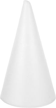 Alipis Cones Craft Foam Cones White Cone Shaped Handmade DIY Craft Supplies for Christmas Tree Making, Flower Arrangement Props 34cm