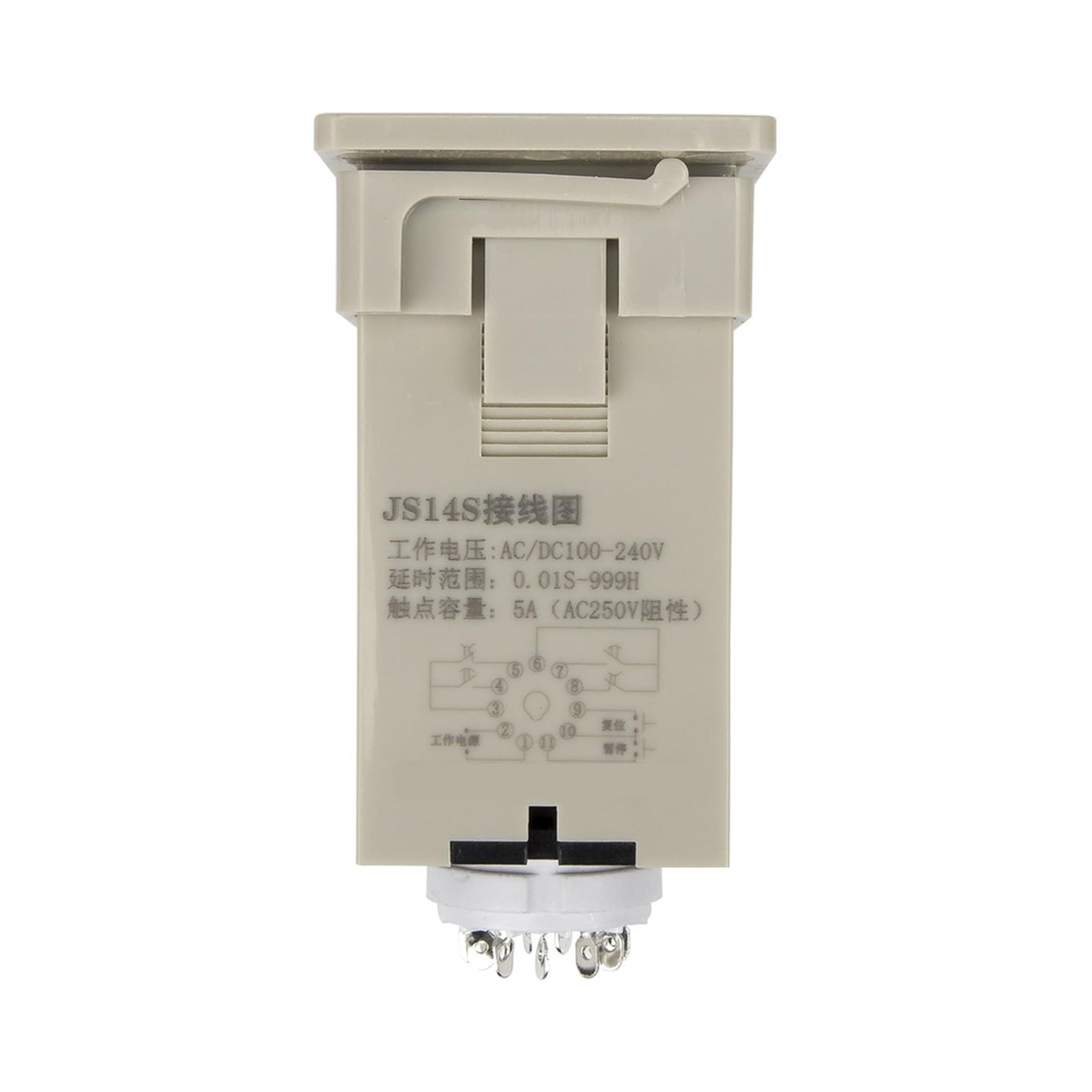 Relé de Tiempo JS14S-3 CA/CC 100-240 V JS14S 220 V 110 V Temporizador de retardo 9,99 s 99,9 s 999 s 999 min 9 min 59 s 9 h 59 min 0,01 s-999 h(999min)