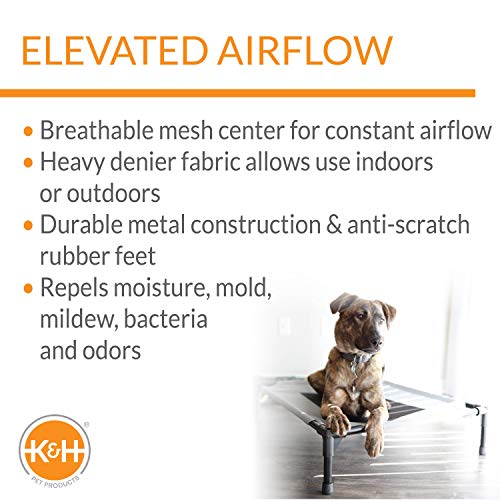 K&H Pet Products Cooling Elevated Dog Bed Outdoor Raised Dog Bed with