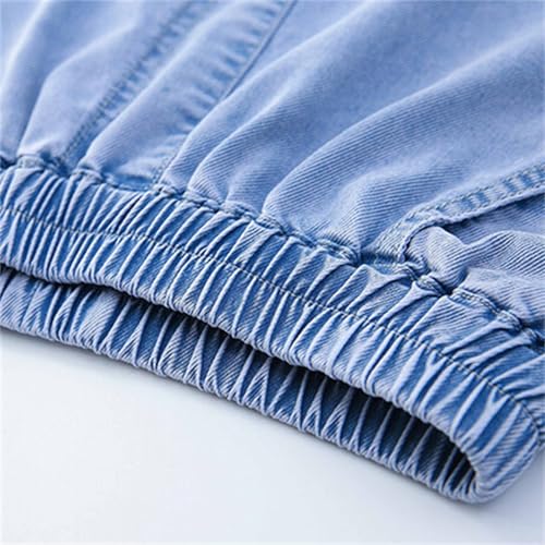Trendy Girls Denim Pants Comfortable Elastic Waist Casual Jeans for Everyday School Outdoor Activities4