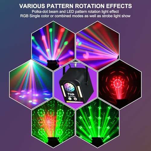 Image of Laser Strobe Lights Stage Lights Full Color with Remote & Sound Activated AUTO Perefct for Disco Party Bar Club DJ & Stage Lighting