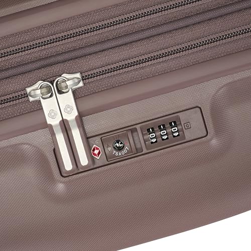 Image of Samsonite Elevation Plus - Carry-On Hardside Luggage - Scratch Resistant Polypropylene Shell, RightHeight Adjustable Handle, Integrated AirTag Holder, TSA Lock, WetPak Compartment - Chocolate Mauve