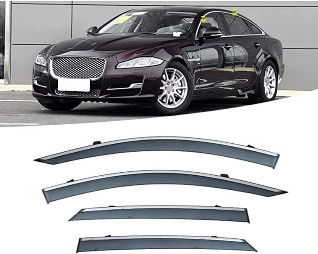 PANXUC Car Wind Deflectors for Jaguar XJL 2018-2022, Side Window Wind Rain Deflector Window Visor Sun Rain Guard Smoke Guards