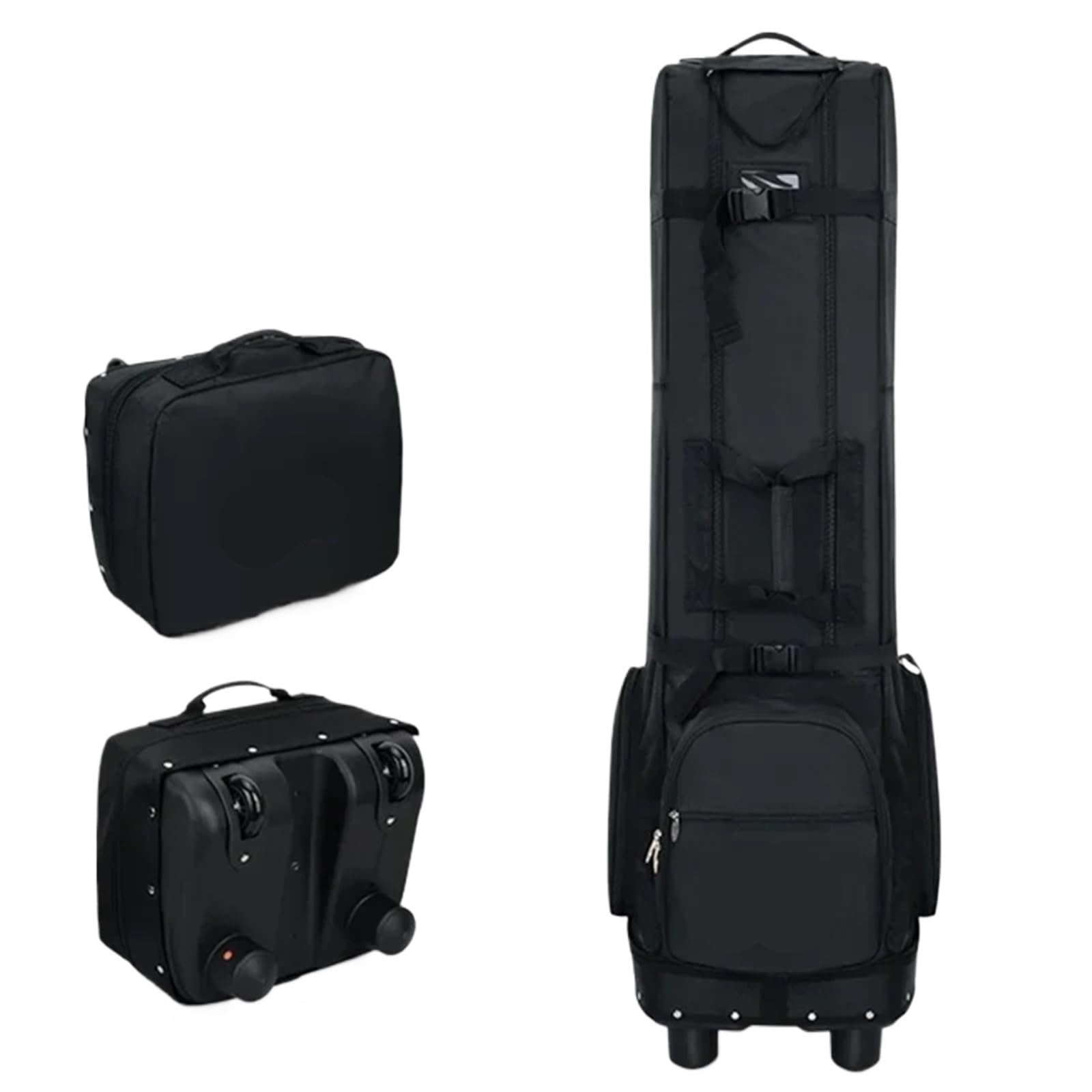 Abdeckung Golfbag Golf-Luftfahrttasche, wasserdicht, for Reisen mit Rädern, große Aufbewahrungskapazität, praktische Faltbare Flugzeug-Balltaschen