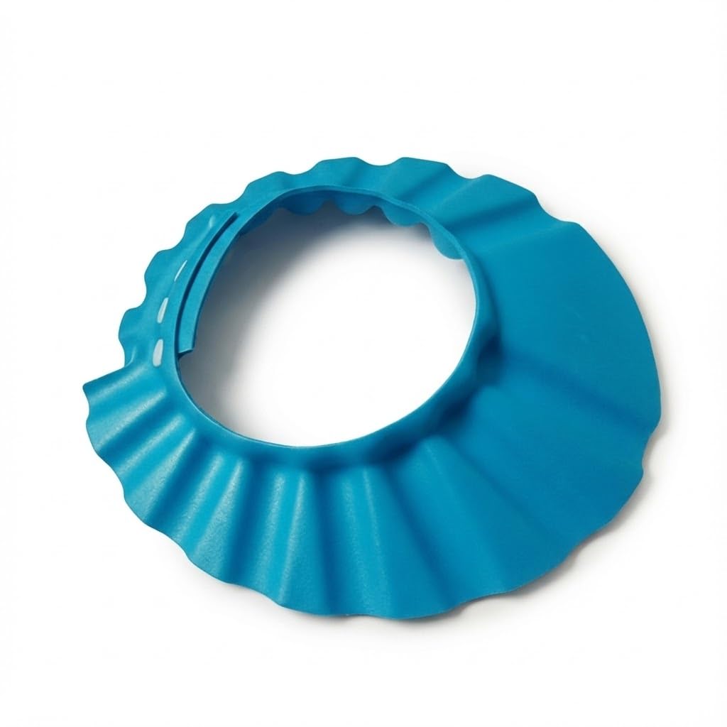 SPHTOEO Safe Shampoo Shower Bathing Protection Soft Cap Hat for Toddler's, Baby ,Children & Kids to Keep the Water Out of Their Eyes & Face (Blue)