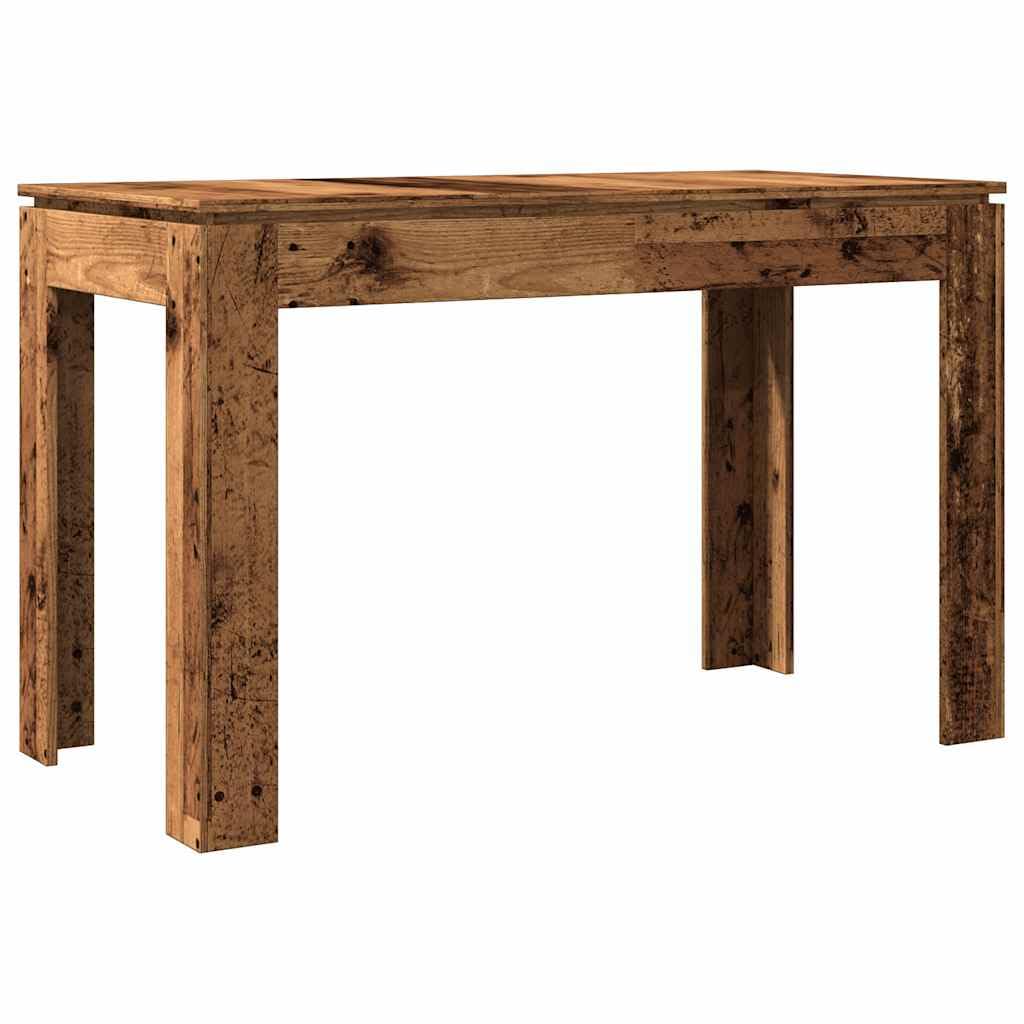 Stół do jadalni z materiału drewnopochodnego, wygląd starego drewna, 120 x 60 x 76 cm, stół bistro ze stabilnym blatem, możliwość rozszerzenia do kuchni, jadalni, restauracji lub bistro w