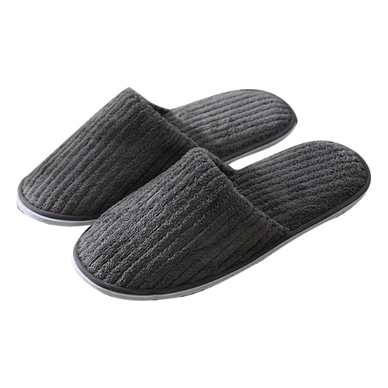 Disposable Slippers,5 Pairs Closed Toe Unisex Home Guest Soft Hotel Spa Slippers, Fluffy Coral Fleece for Hotel, Guests,SPA, Travel, Home, Nail Salon, Party, Commercial Use