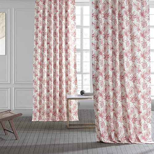 Image of HPD Half Price Drapes Printed Curtains 84 Inches Long Cotton Curtain (1 Panel) Room Darkening Window Curtains for Bedroom & Living Room, 50W x 84L, Artemis Rust