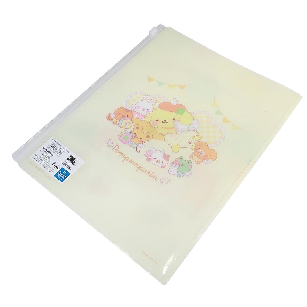 Amazon | ポムポムプリン[ポケットファイル]ファスナー付き6ポケット