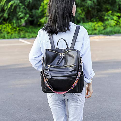 Image of Women's Fashion Backpack Purse for Women Leather Multipurpose Design Ladies Shoulder Bag Travel bag Satchel Handbags
