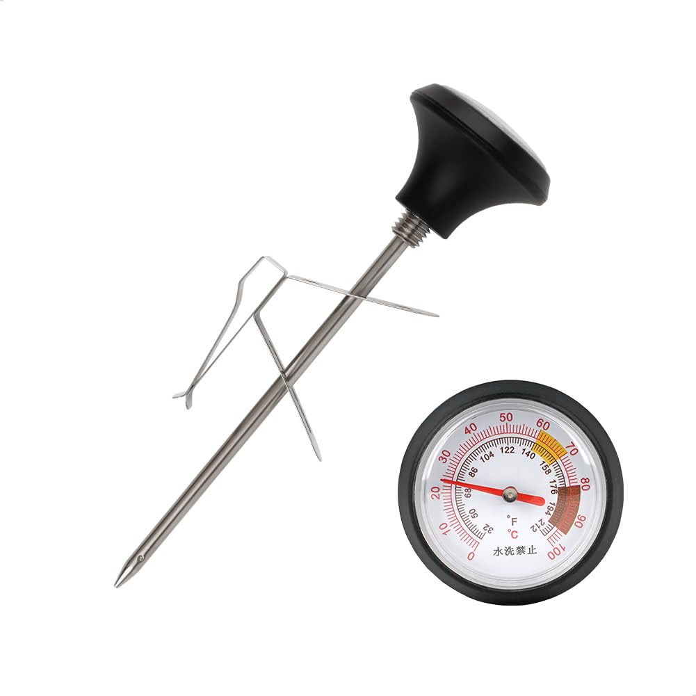 watchget Instant Read Coffee Thermometer with 1.5-Inch Dial & 5.3-Inch Probe, Ideal for Coffee Drinks and Chocolate Milk Foam, Precision Temperature Measuring Tool