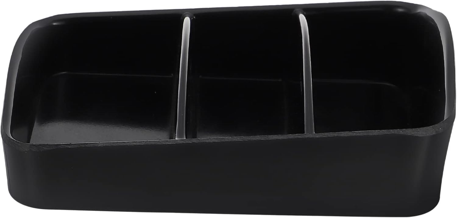 Niltracy Coffee Organizer Coffee Station Organizer Tea Bag Sugar Packet Holder 3 grid Sugar Sweetener Divided Basket Organizer for Drawer Shelf Countertop Black Coffee Station Organizer