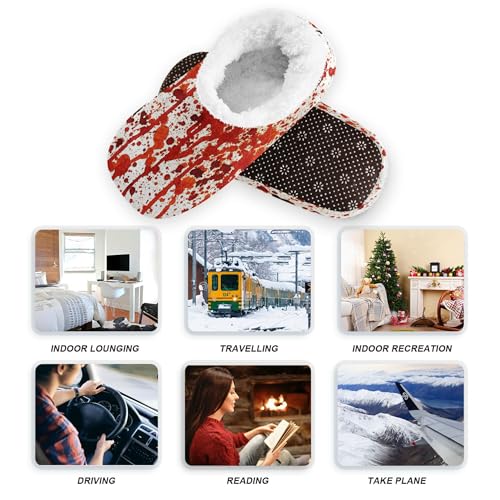 House Slippers Soft Fuzzy Memory Foam Slipper Socks for Men Woman4