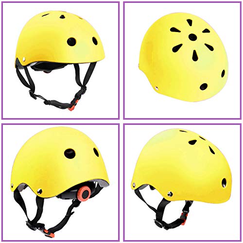 Kids Bike Helmet Set, Toddler Helmet for Ages 3-15 Boys Girls with Sports Protective Gear Set Knee Elbow Wrist Pads for Skateboard Cycling Scooter Rollerblading