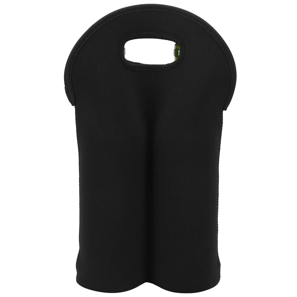 2 Bottles Wine Tote Carrier, HandHeld Neoprene Wine Bottle Bag Protect Insulated WineBottle Cover Carrier with Secure Carry Handle for Party, Barbecues, Camping