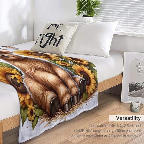 Couverture plaid flannel vache mignonne jeté canapé chaud durable