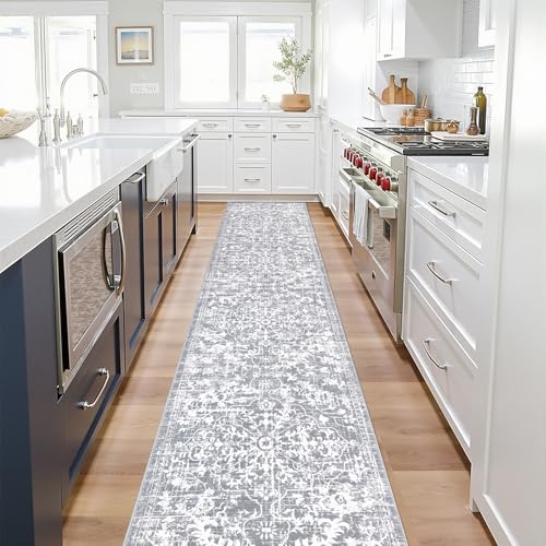 Pauwer Boho Hallway Runner Rug 2x10 Washable Entryway Area Rugs Non Slip Farmhouse Vintage Floor Mat Carpet Runner for Hallways Laundry Room Kitchen Bathroom Bedroom