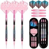 CyeeLife Fléchettes avec Pointe en Plastique,3 Pièces Professionnelles Softdarts pour Ci...