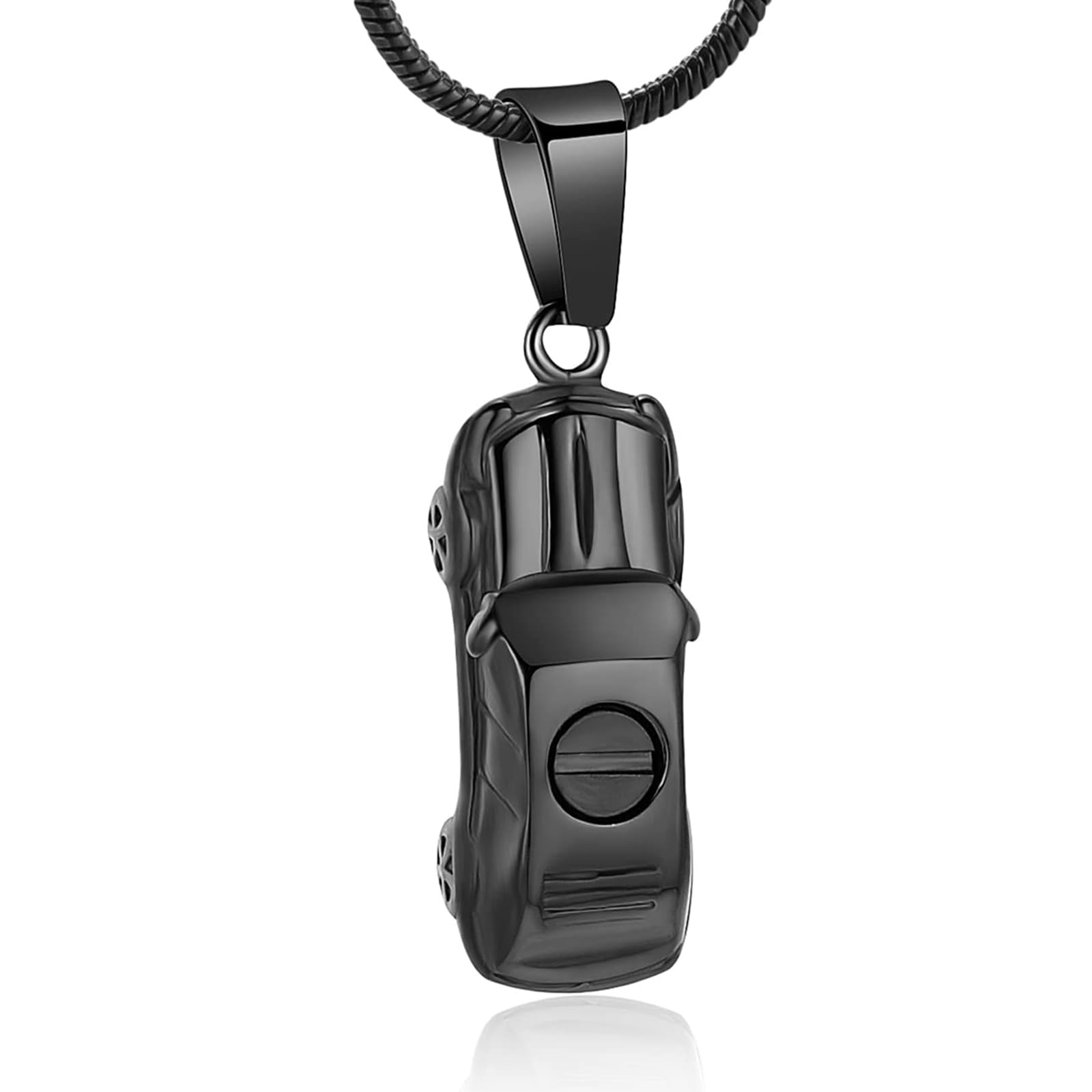 BIAIHQIE Men Cremation Jewelry Car Urn Necklace For Ashes Stainless Steel Keepsake Cremation Ashes Pendant Car Shape Memorial Gift,2