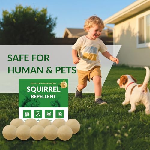 Image of Squirrel Repellents, Chipmunk Repellent Outdoor, Mint Squirrel Repellents for Attic, Natural Squirrel Deterrent, Keep Rodents Out of Car Engines Garden,10P