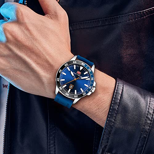 Image of AIMES Mens Watches Chronograph Waterproof Sport Military Watch for Men Analog Quartz Movement Stylish Wrist Watch Elegant Gift Watch for Men