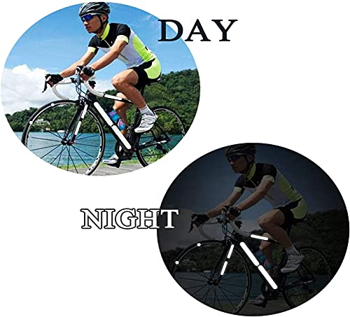 47 Pcs Reflective Stickers For Helmet Bicycle, Bike Reflectors, Reflective Stickers For Hard Surfaces Motorcycle, Helmets, Bicycles, Strollers, Wheelchairs (3 Pack, 6.7 X 4.1 Inches) #TOP3