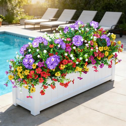 Hrobek Artificial Flowers for Outdoors Faux Plants Outside Indoor