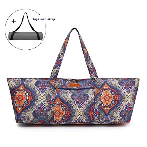 ELENTURE Extra Large Yoga Mat Tote Bag, Yoga Carrier Sling Bag with Multi-Functional