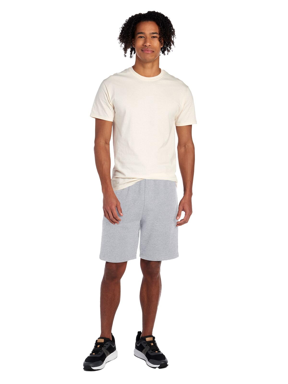 Jerzees Mens Mens NuBlend Fleece Sweat Shorts 9 Inseam Jersey Lined Pockets Inside Drawcord Cotton Blend
