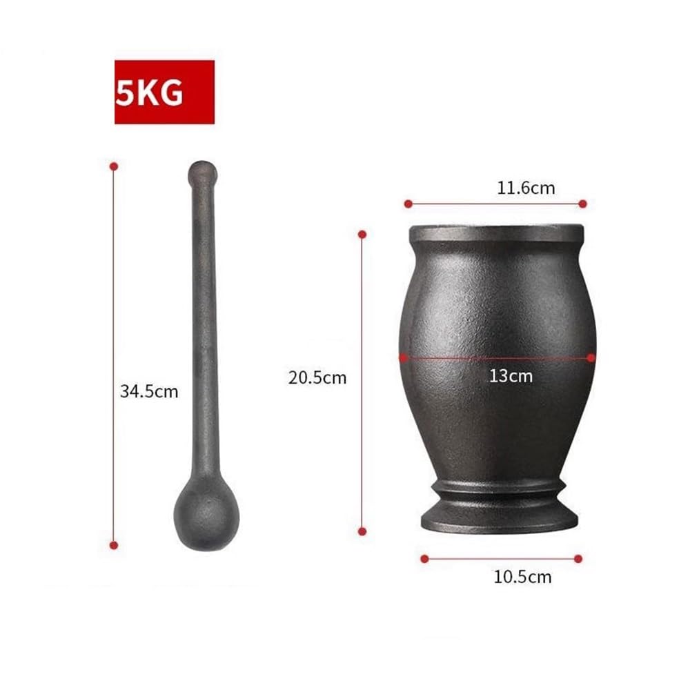 Praktisch Gusseisen-Pounding-Glas, Vintage-Haushaltshandbuch, Mörser-Set, Gewürzstampfer, Küchenwerkzeuge, Mühlen