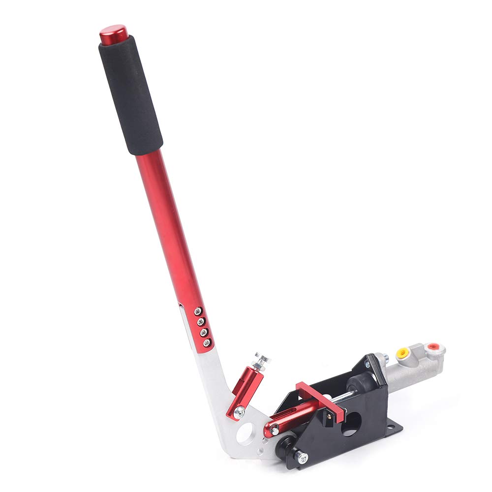 Freno de mano hidráulico Fly-Off Rally Drift, freno de mano tumbado rally, deriva horizontal vertical ajustable (rojo)