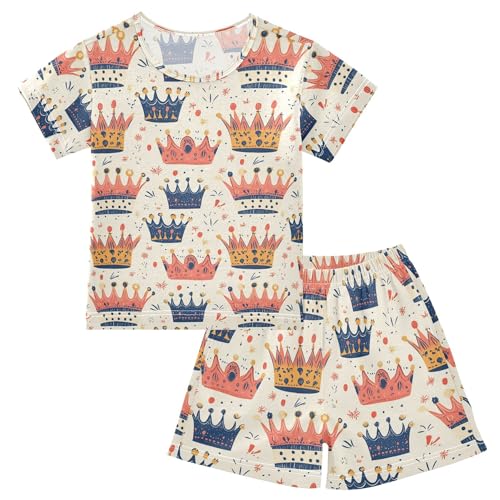 Crown Pajama Set Pajamas Sleepwear Nightwear Loungewear Clothes Set B04047383