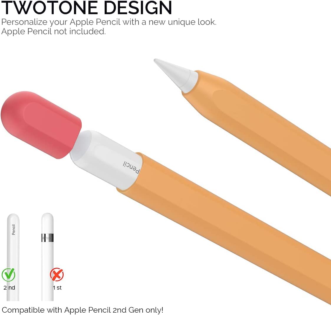 Meyaar Pencil Case Compatible with Apple Pencil 2nd Generation Case, Sleeve Silicone Cover Accessories for Apple Pencil 2nd Generation (Pink) — Amazon image 4