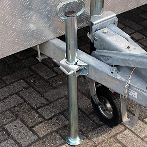 Wiltec Stützen für Anhänger 700 mm x ø 49 mm 2 Stück Anhängerstützen mit Klemmschellen Abstellstützen – Bild 8
