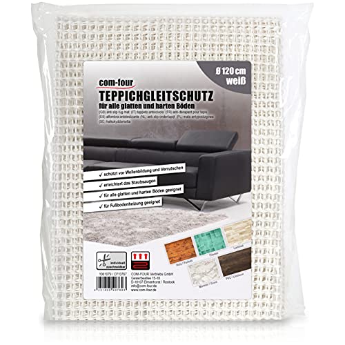 Alfombras Redondas 120 Blanca Marca com-four