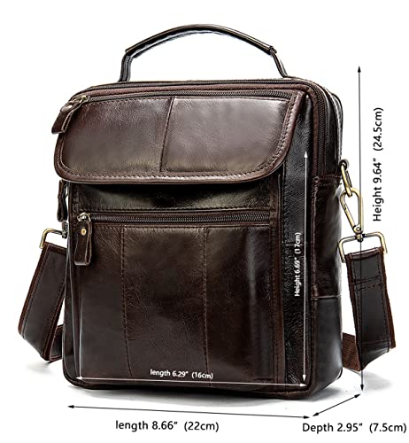 Vintage Leather Messenger Bag - Travel, Office, Laptop Briefcase, Crossbody Computer Bag2