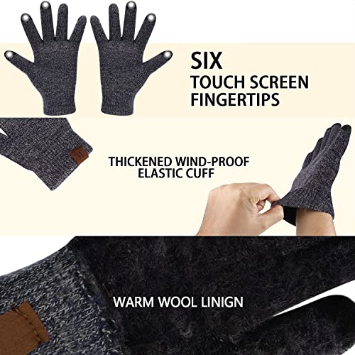 Image of FZ FANTASTIC ZONE Winter Beanie Hats Scarf Touchscreen Gloves for Men Women