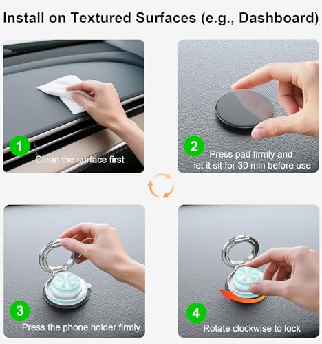 Image of 2026 Next-Gen Suction Cup Phone Mount Cute 360 Zinc Alloy 109 LBS Phone Stand Vacuum Magnetic Car Holder for MagSafe Strongest Accessories for iPhone 16 15 14... Android